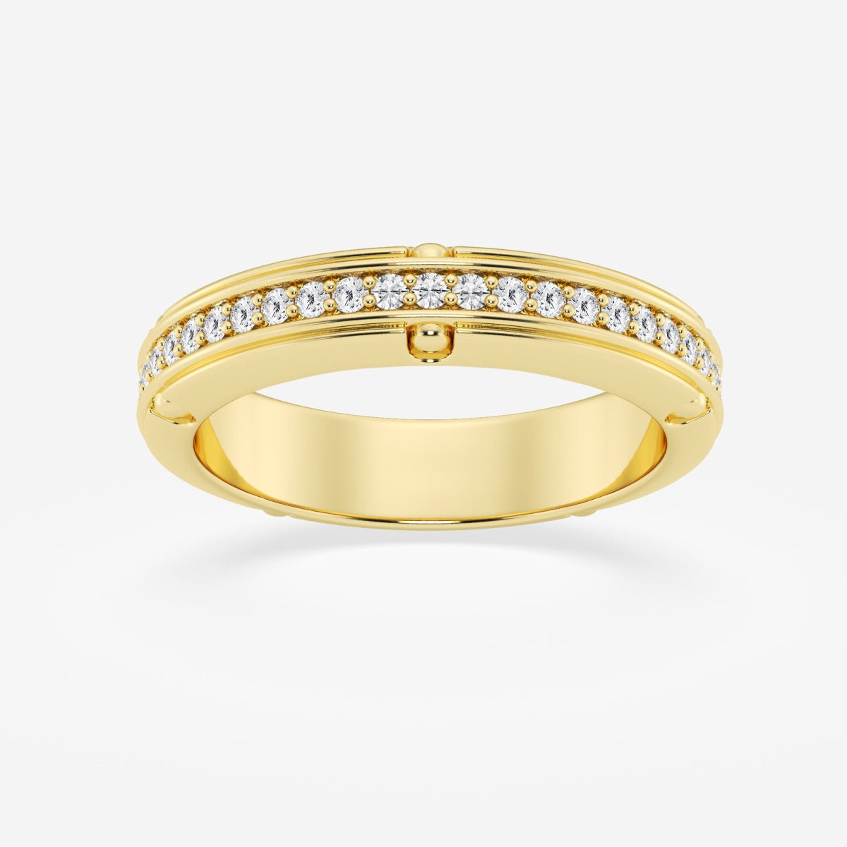 Moissanite Pave Set Eternity Band - 4.8mm Width