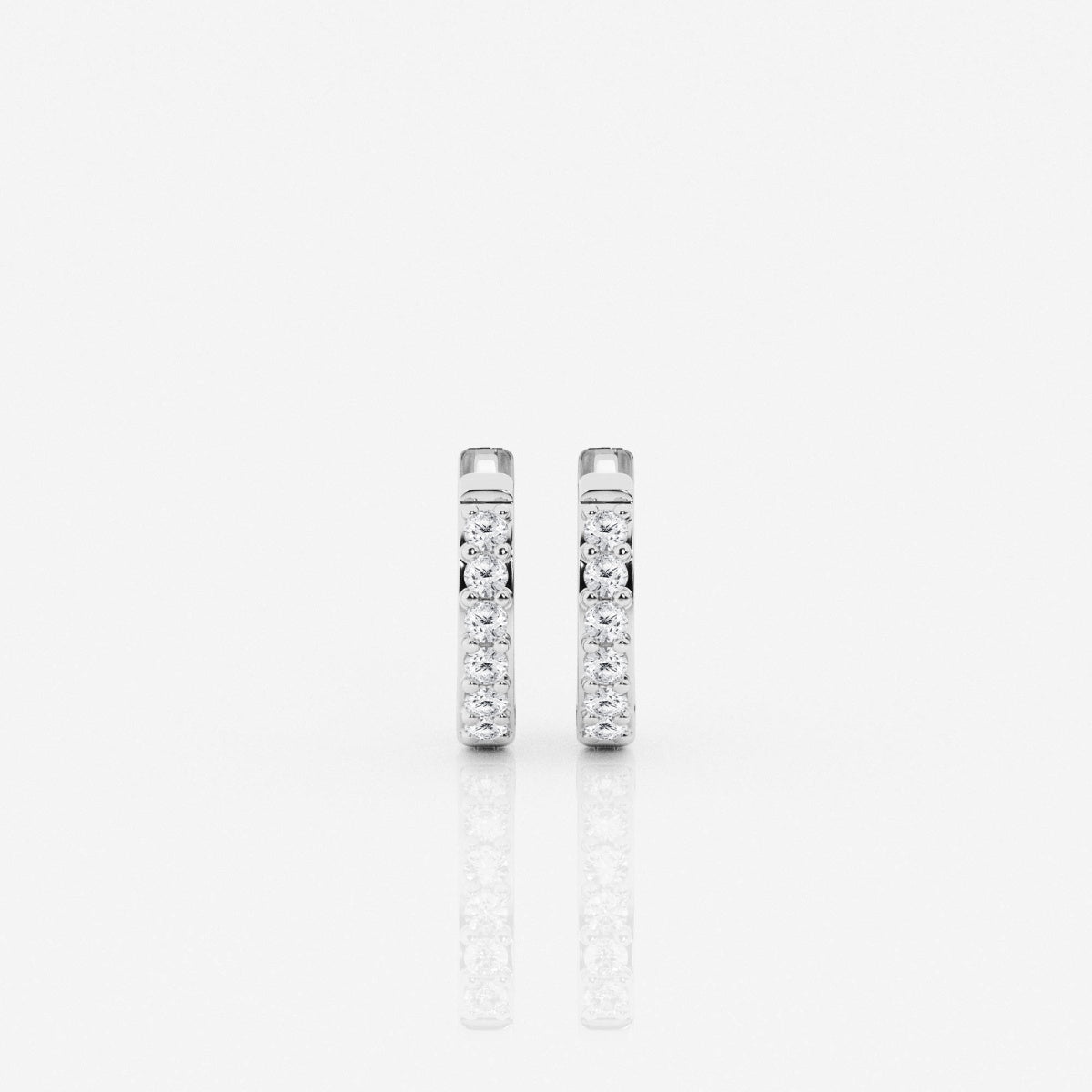 Round Moissanite Hoop Earrings
