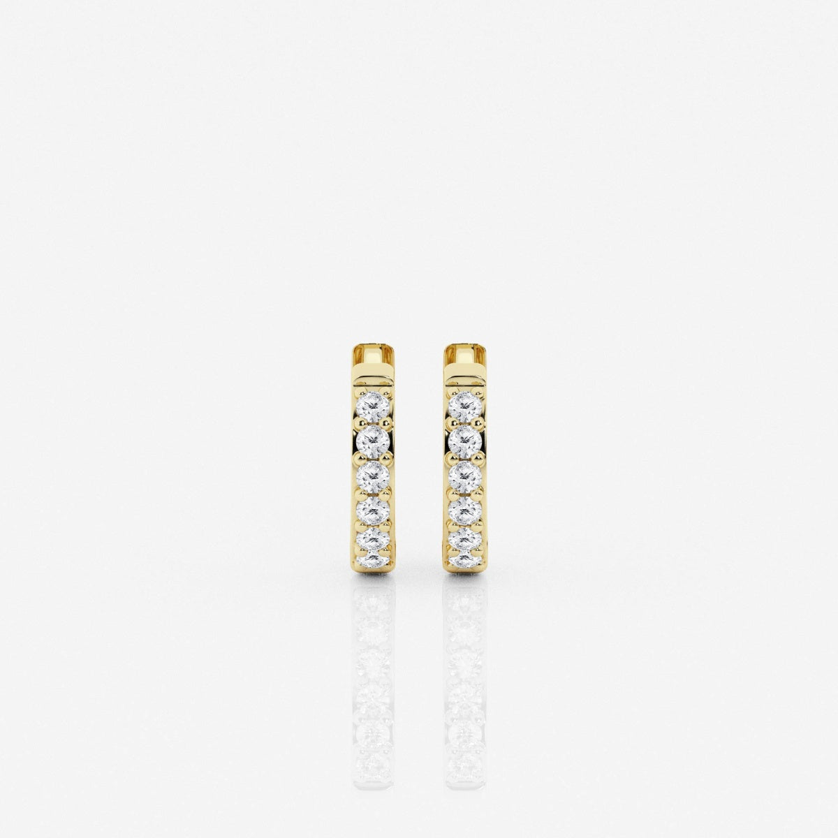 Round Moissanite Hoop Earrings