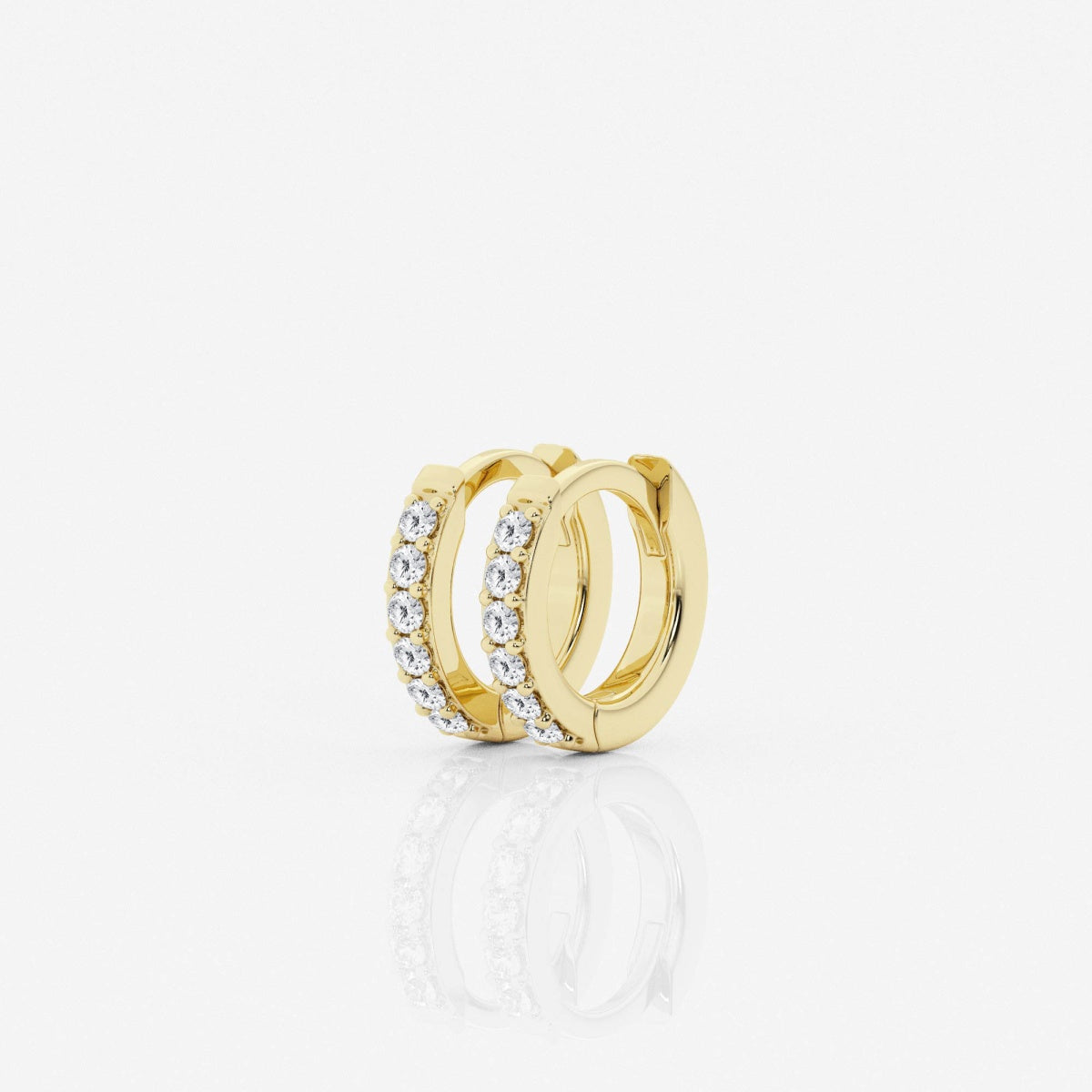 Round Moissanite Hoop Earrings