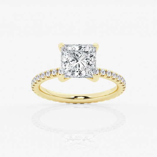3 Carat Princess Cut  Diamond Engagement Ring