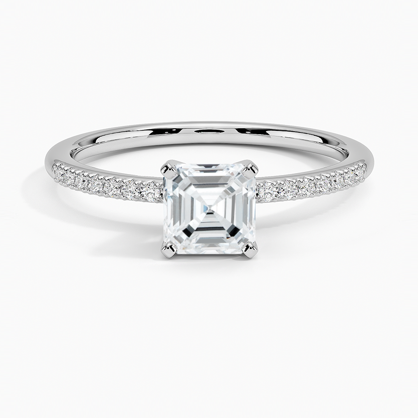 2 Carat Ascherr Cut with Pave Band