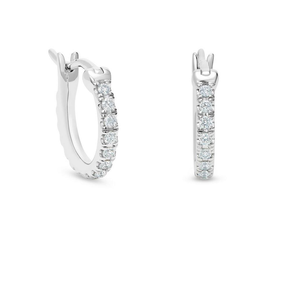 Moissanite Diamond Hoop Earrings .25CT Total Weight