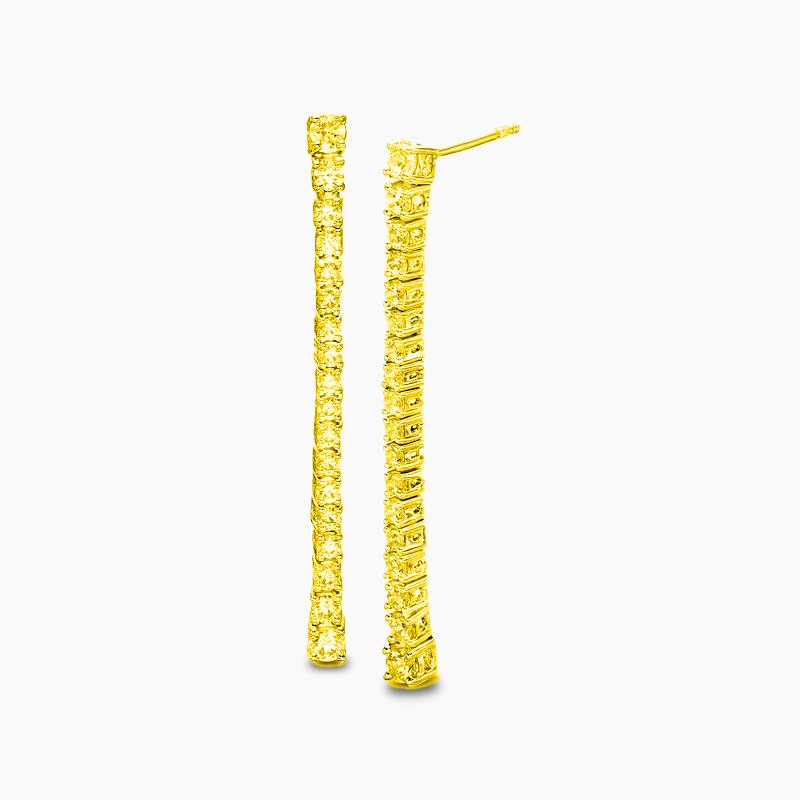 (1 CT Total Weight) Drop Bar Earrings – view 3