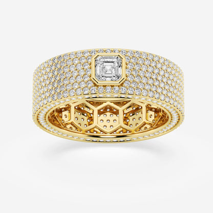 Asscher  Contemporary Eternity Band - 7.4mm Width