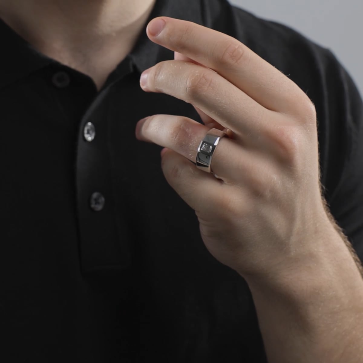 Men's Solitaire Engagement Ring – view 7