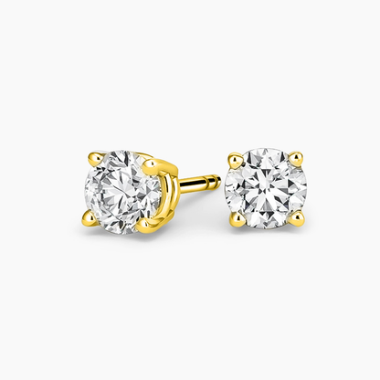 Round Stud Earrings (4CT. Total)