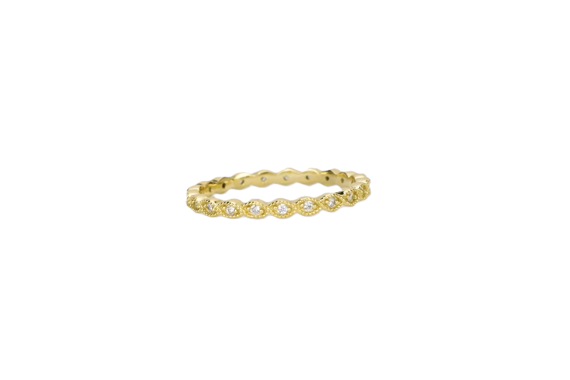 Decorative Eternity Band (1/10 TCW) in white gold