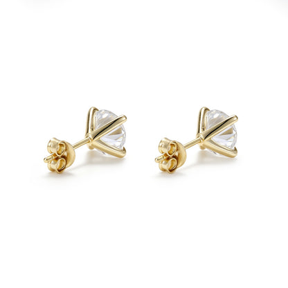 Round Stud Earrings (4CT. Total)