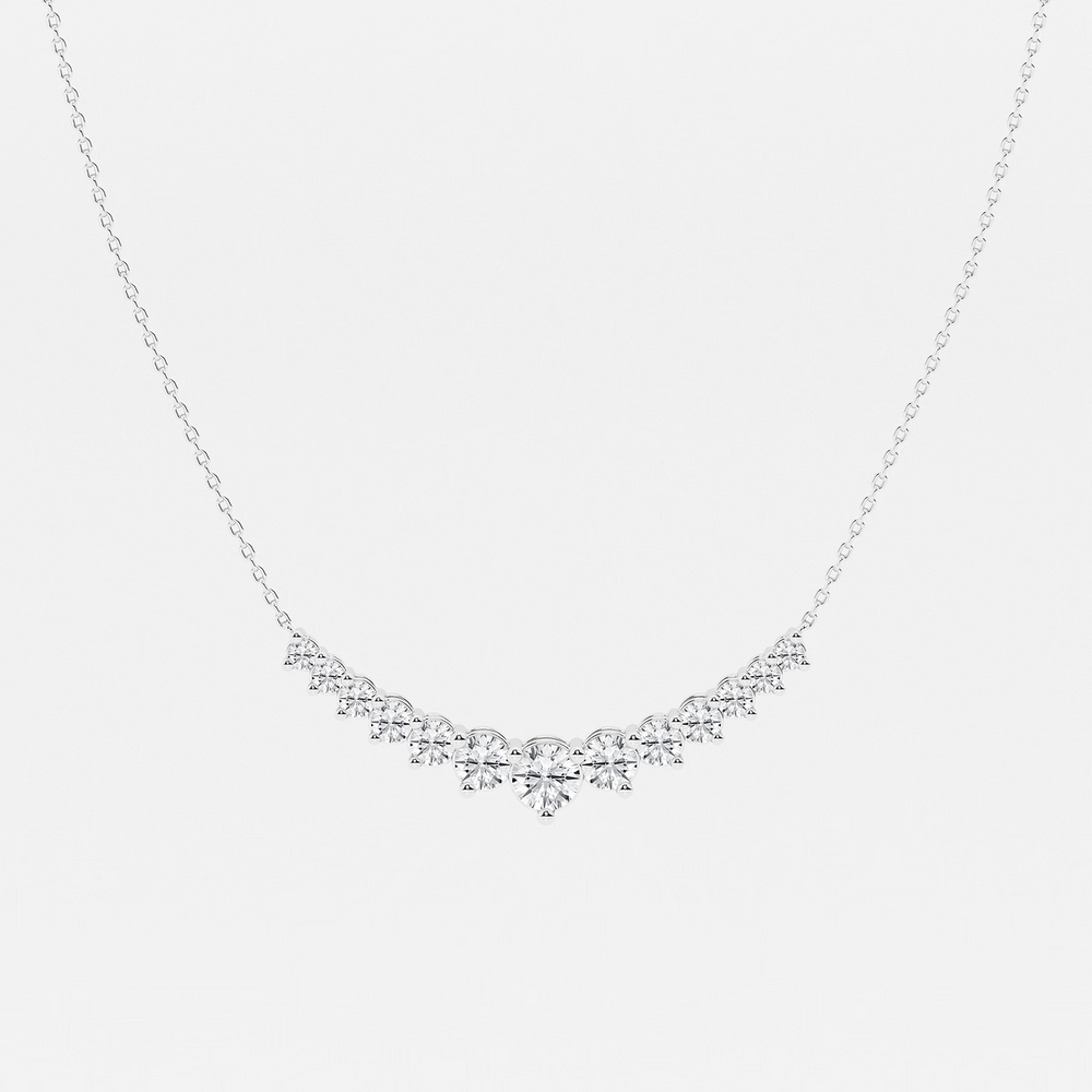 1 ctw Round Thirteen Stone Moissanite Necklace