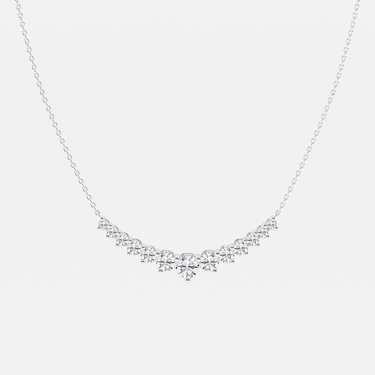 1 ctw Round Thirteen Stone Moissanite Necklace