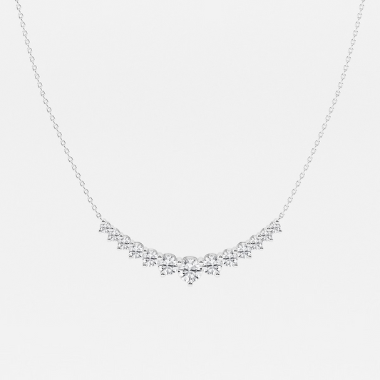 1 ctw Round Thirteen Stone Moissanite Necklace