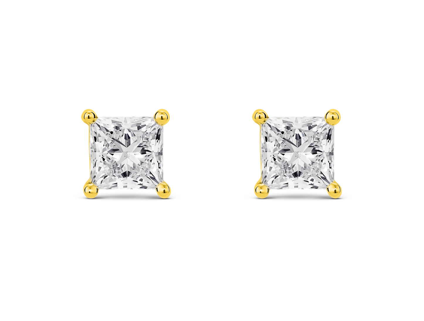 Square Stud Earrings (4CT. Total)