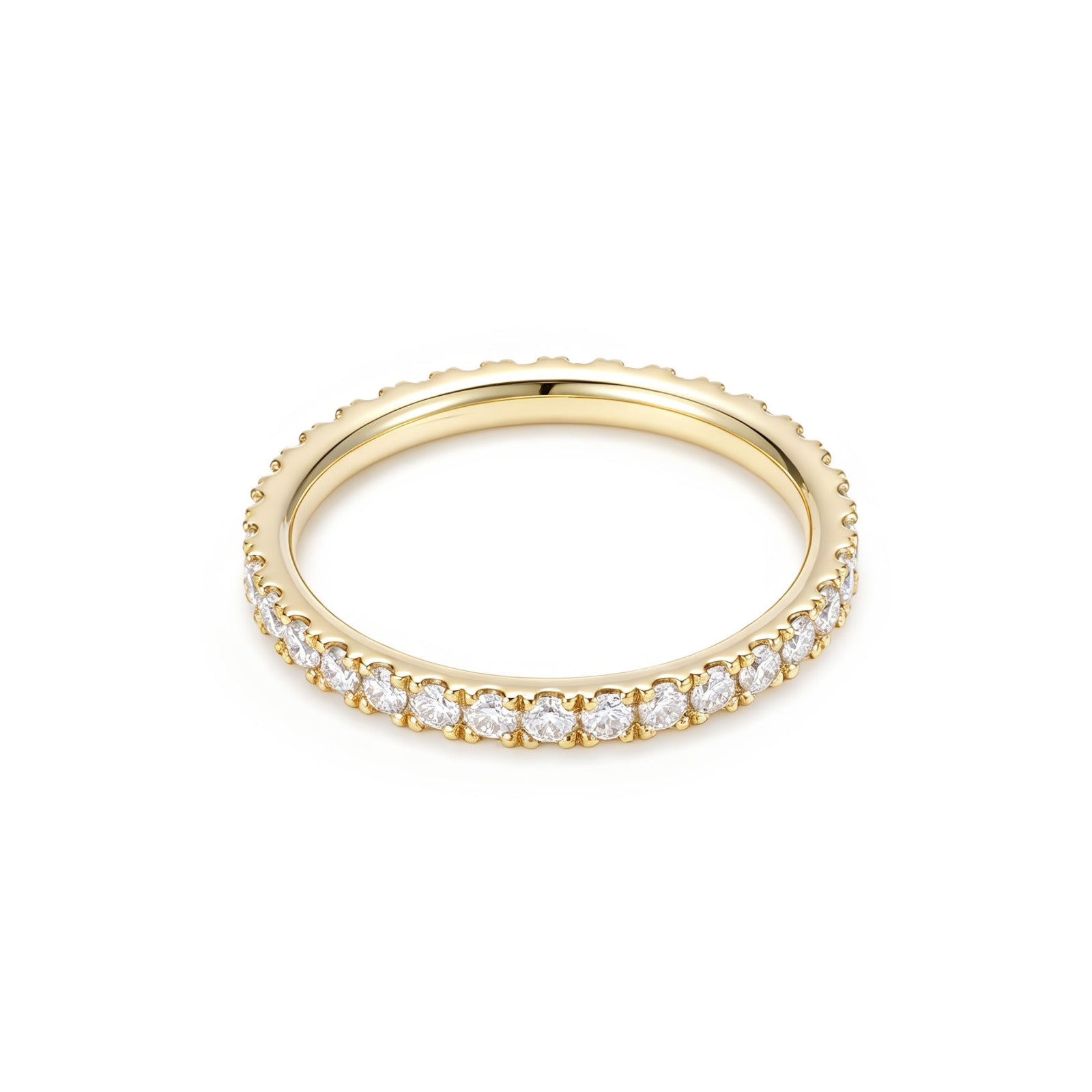 1.5mm Pavé Band – Thin Stackable Wedding Ring