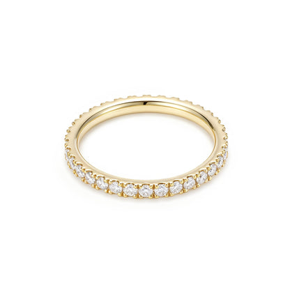 1.5mm Pavé Diamond Band – Thin Stackable Wedding Ring