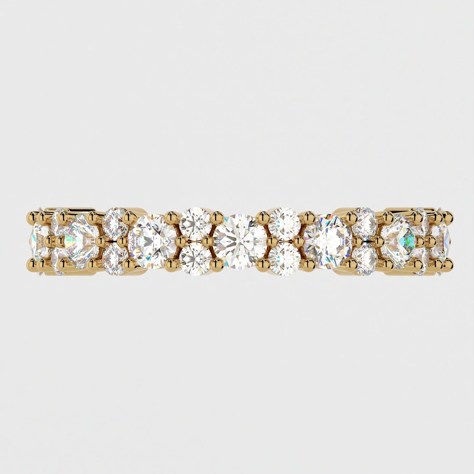  Cluster Pavé Band