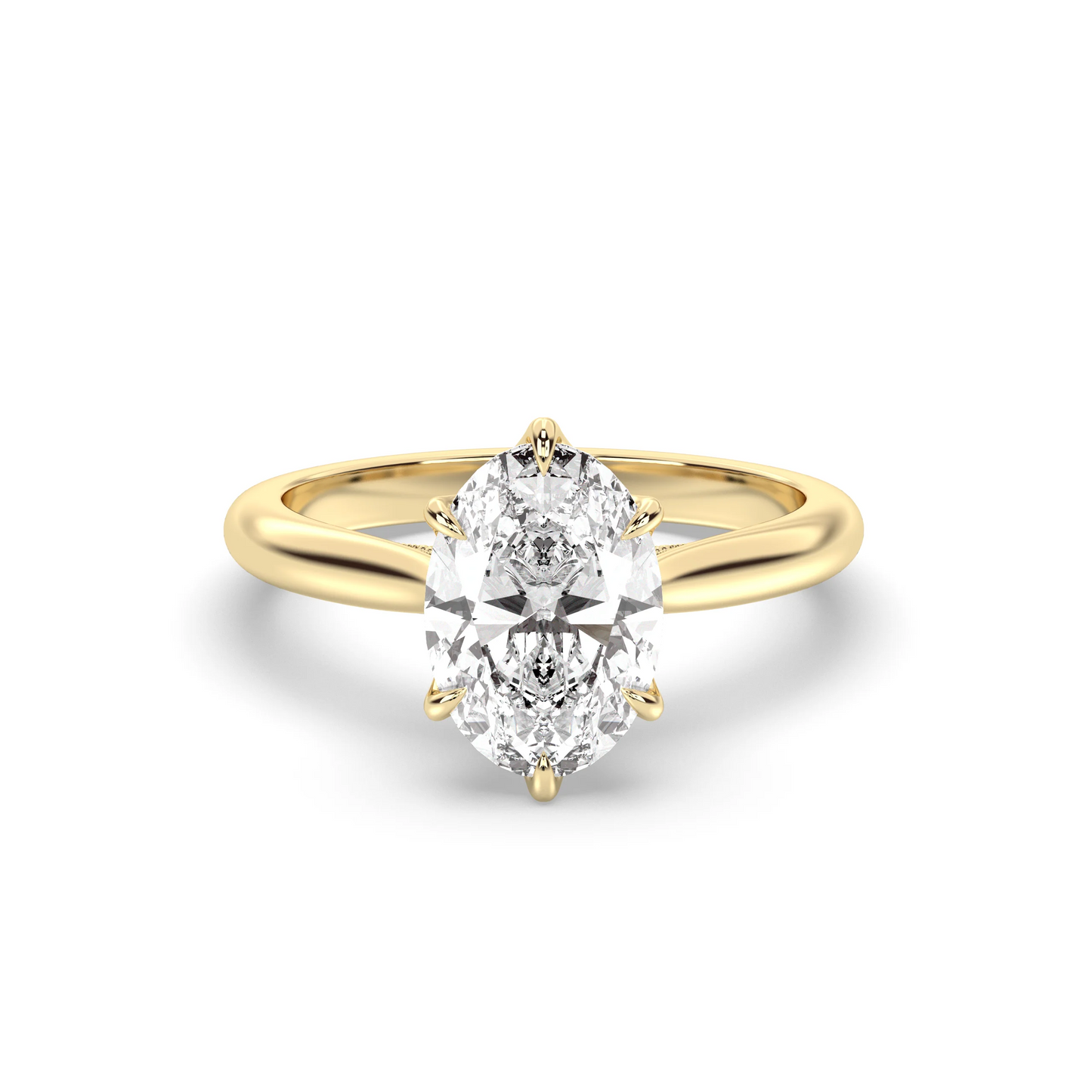 2 Carat Oval Cut with Hidden Accents and Unique Petal Setting
