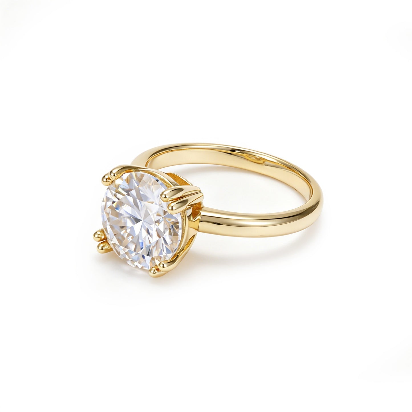 3.00 Carat Round Brilliant Solitaire Double Prong Ring