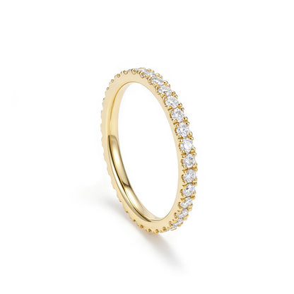1.5mm Pavé Diamond Band – Thin Stackable Wedding Ring