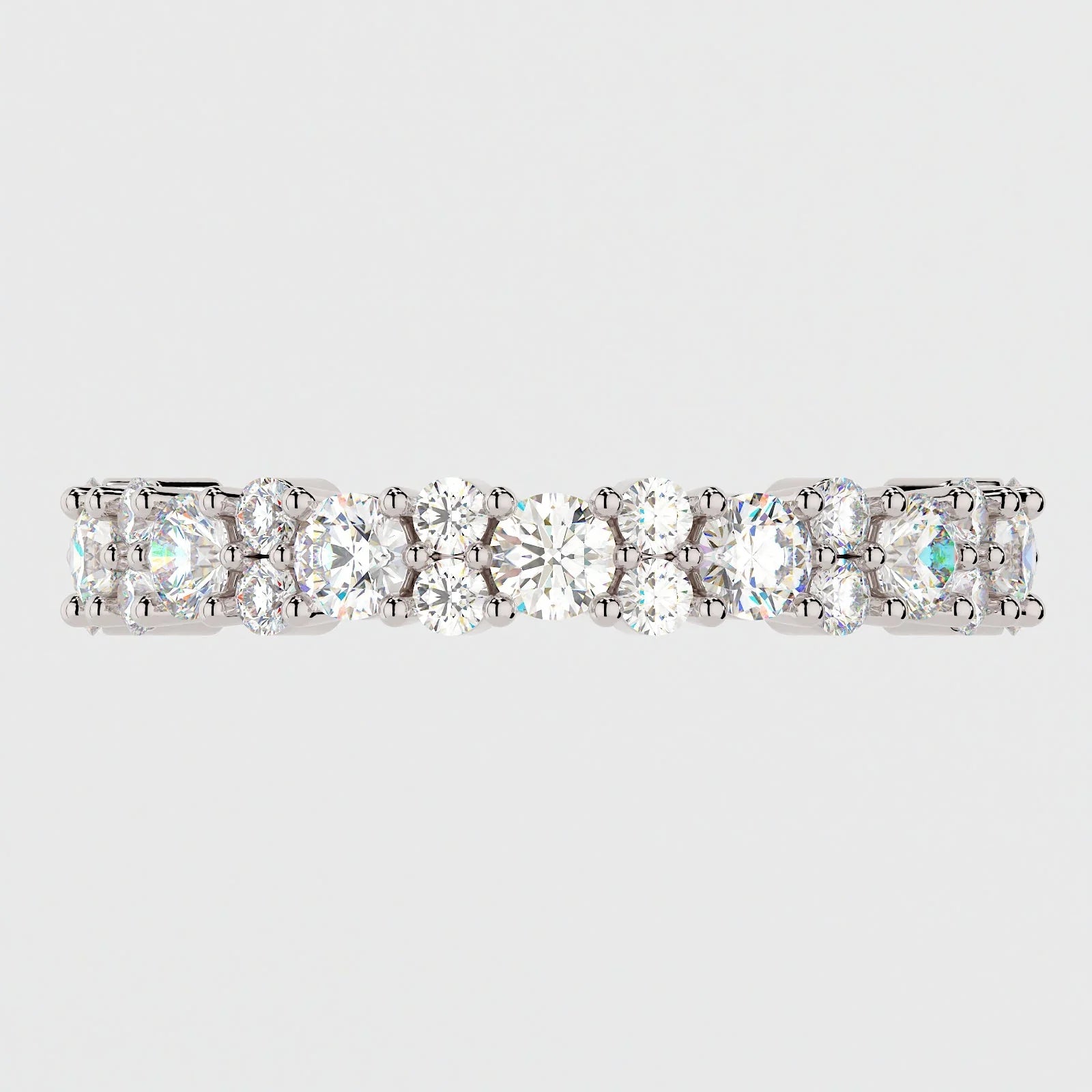  Cluster Pavé Band