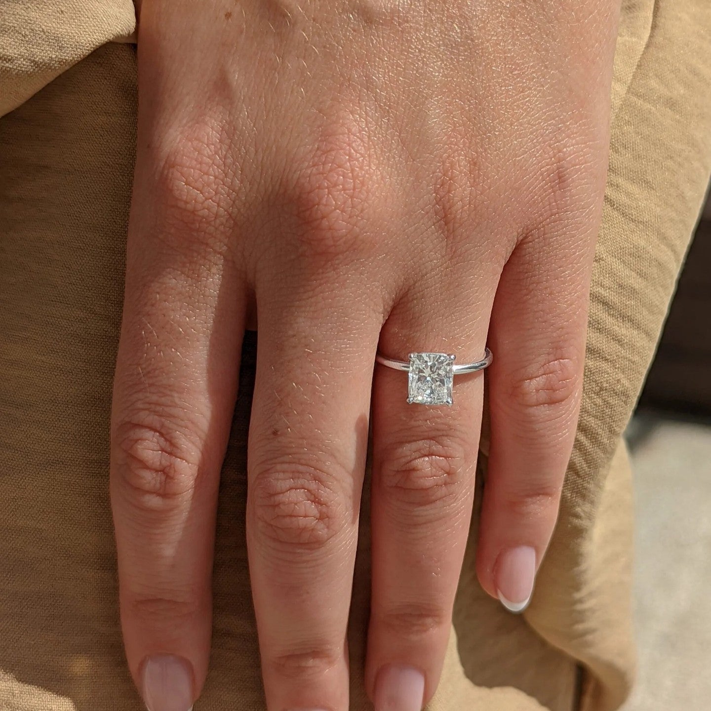 2.0 Carat Princess Cut Lab Diamond Ring – view 4