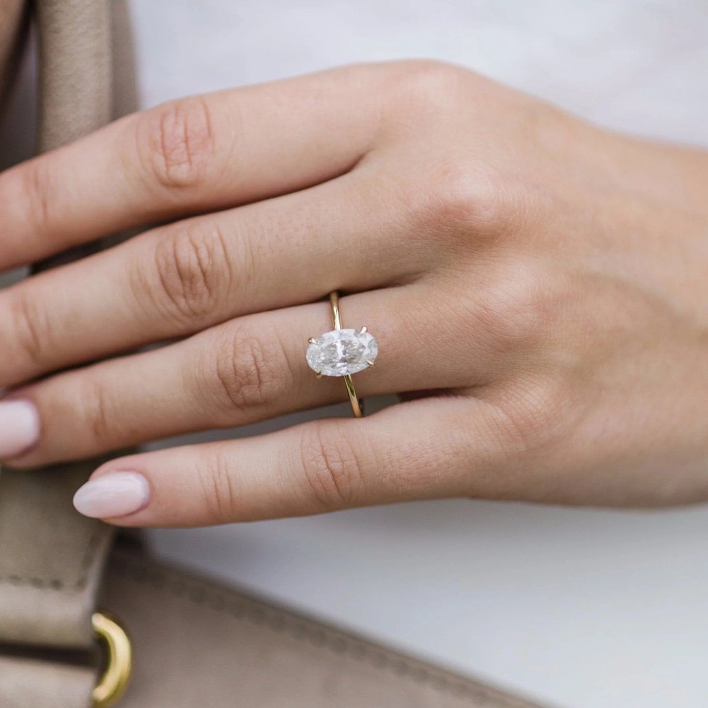 4.0 Carat Oval Solitaire Band – view 5