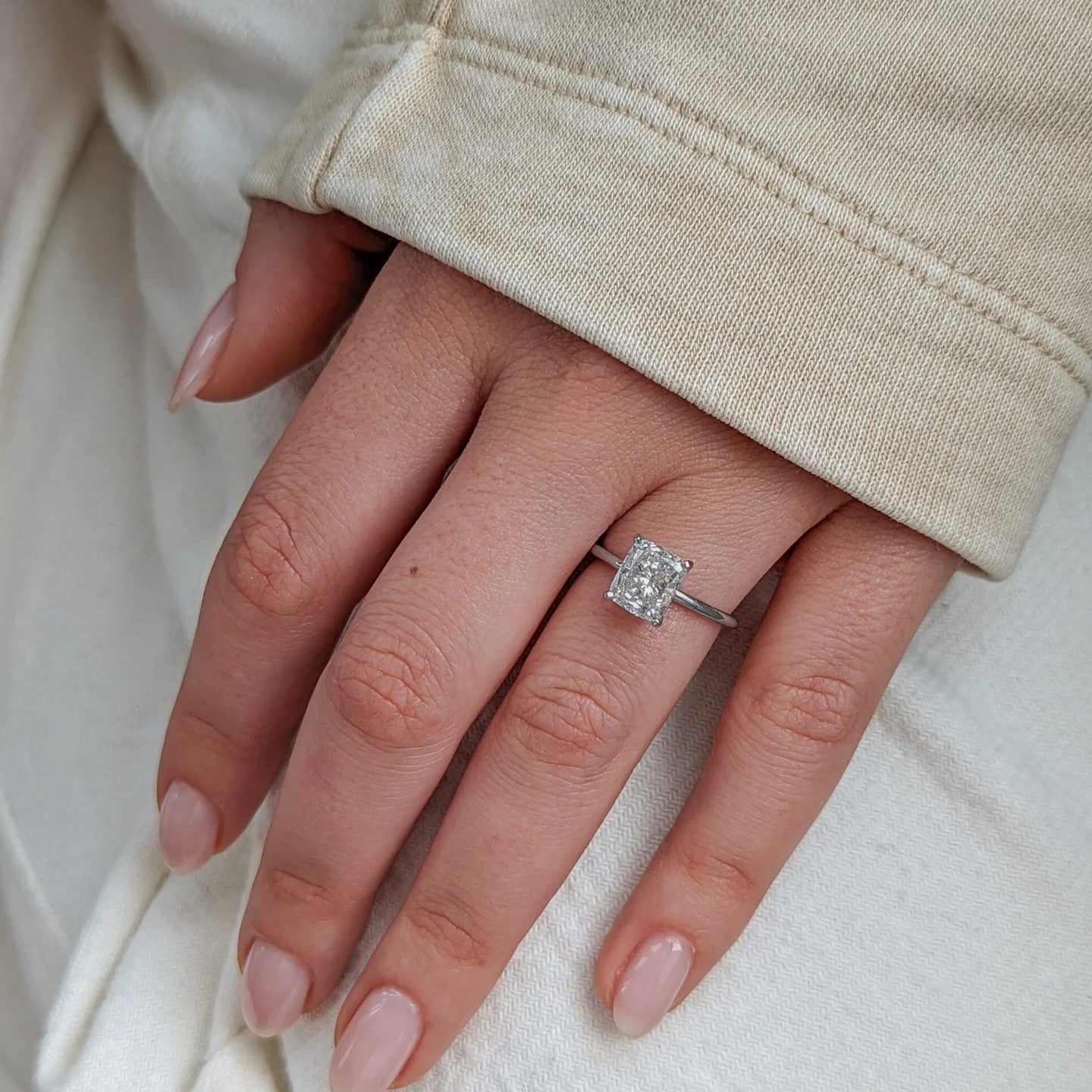 2.0 Carat Princess Cut Lab Diamond Ring – view 3