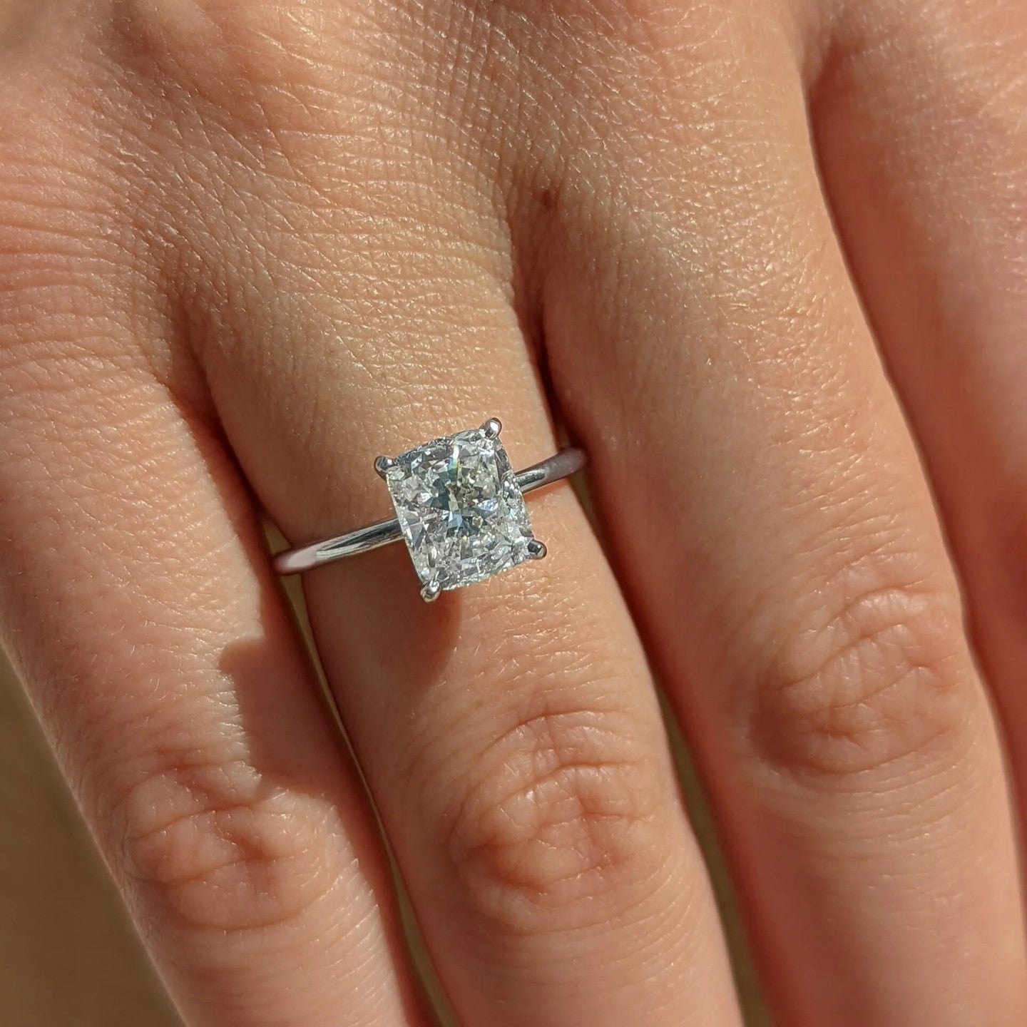 2.0 Carat Princess Cut Lab Diamond Ring – view 2