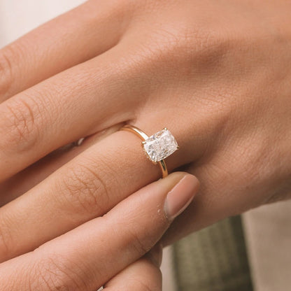 3.5 Carat Cushion Cut Solitaire Band