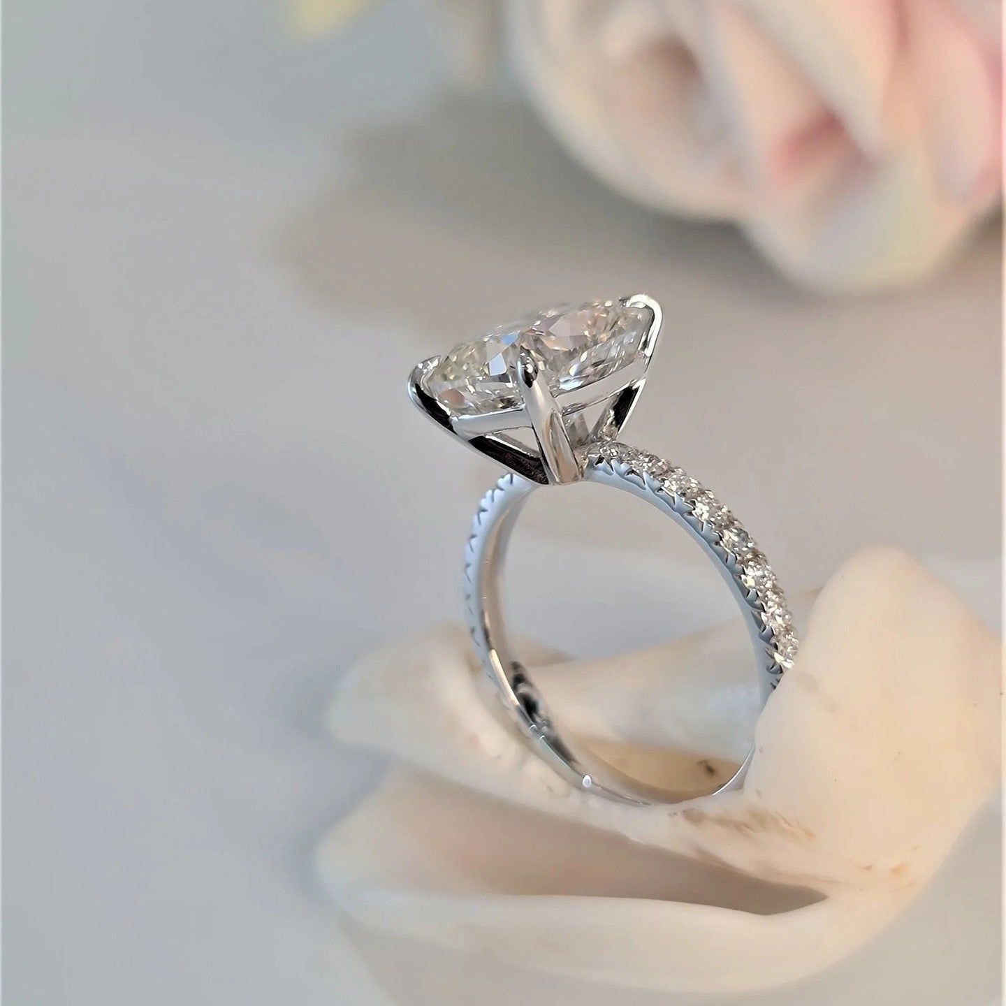 3.5 Carat Cushion Cut Diamond Ring