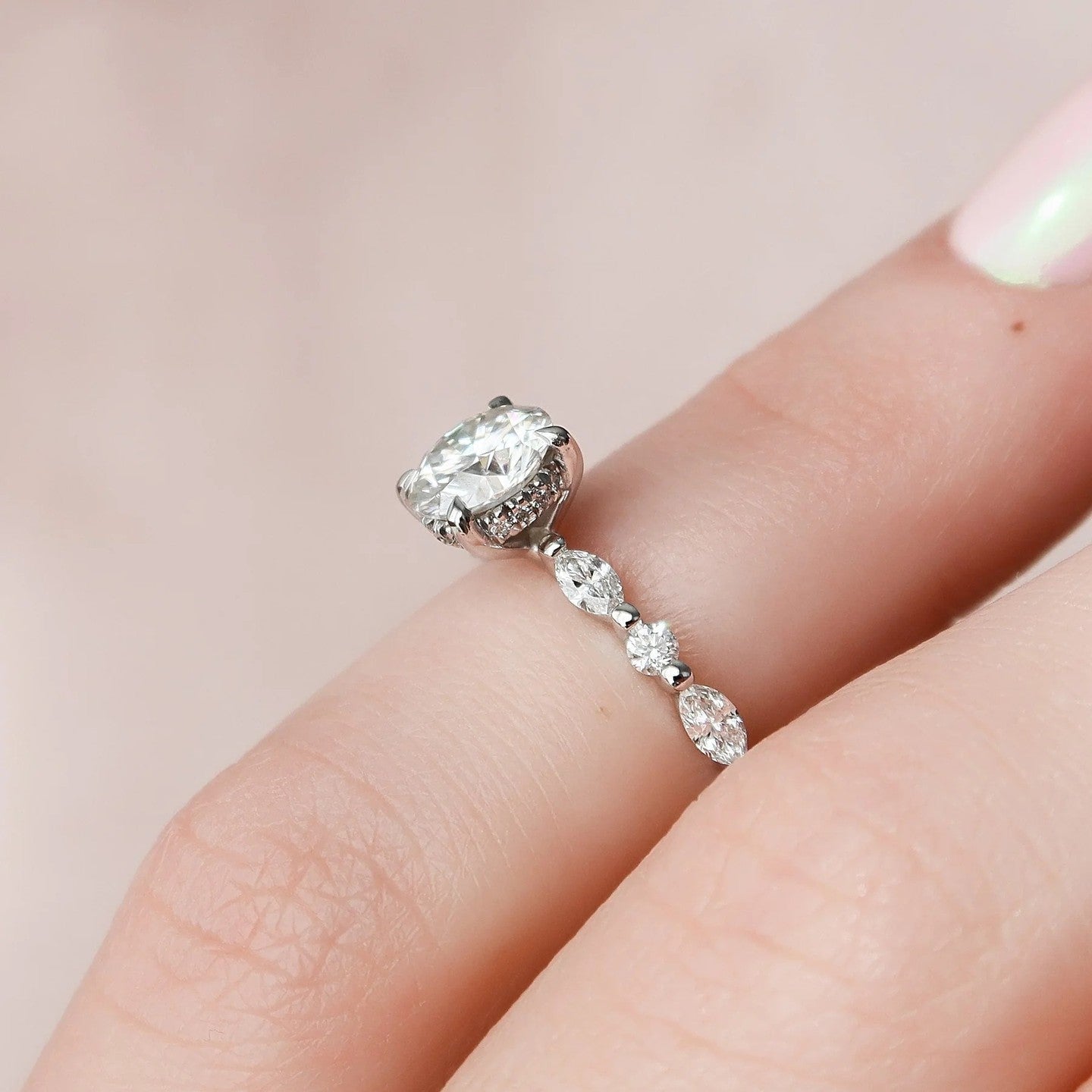 Unique Moissanite Ring