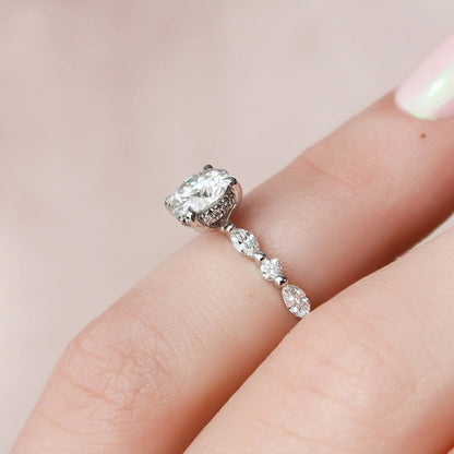 Unique Moissanite Ring