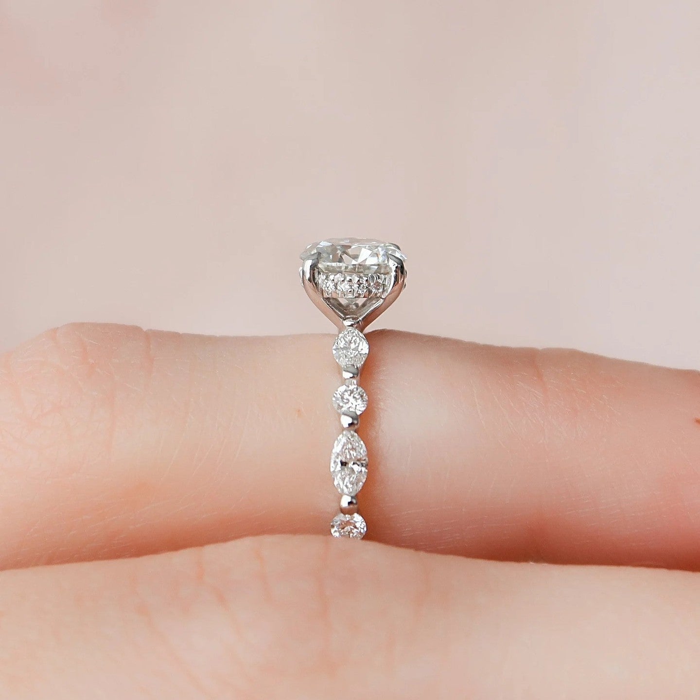 Unique Moissanite Ring