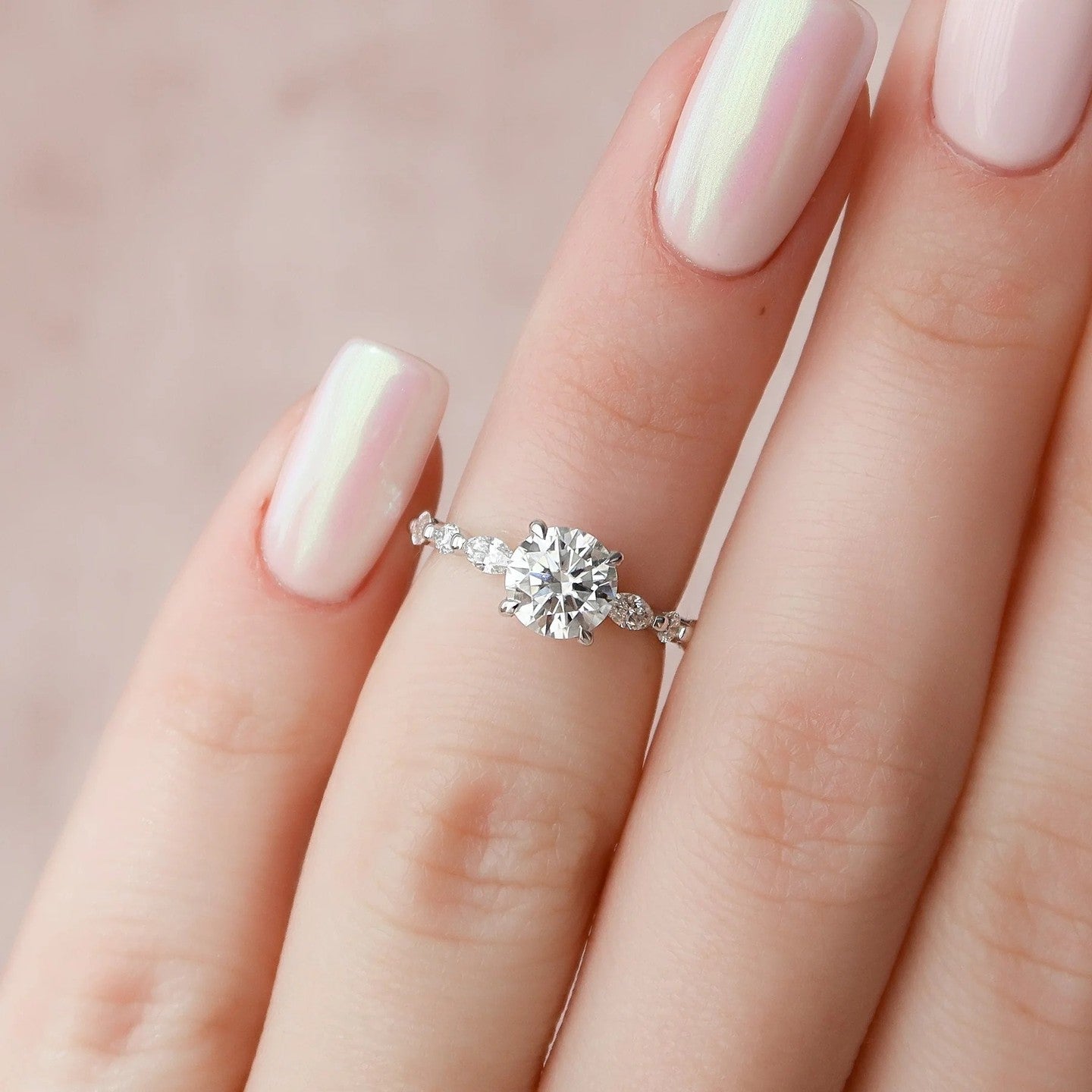 Unique Moissanite Ring