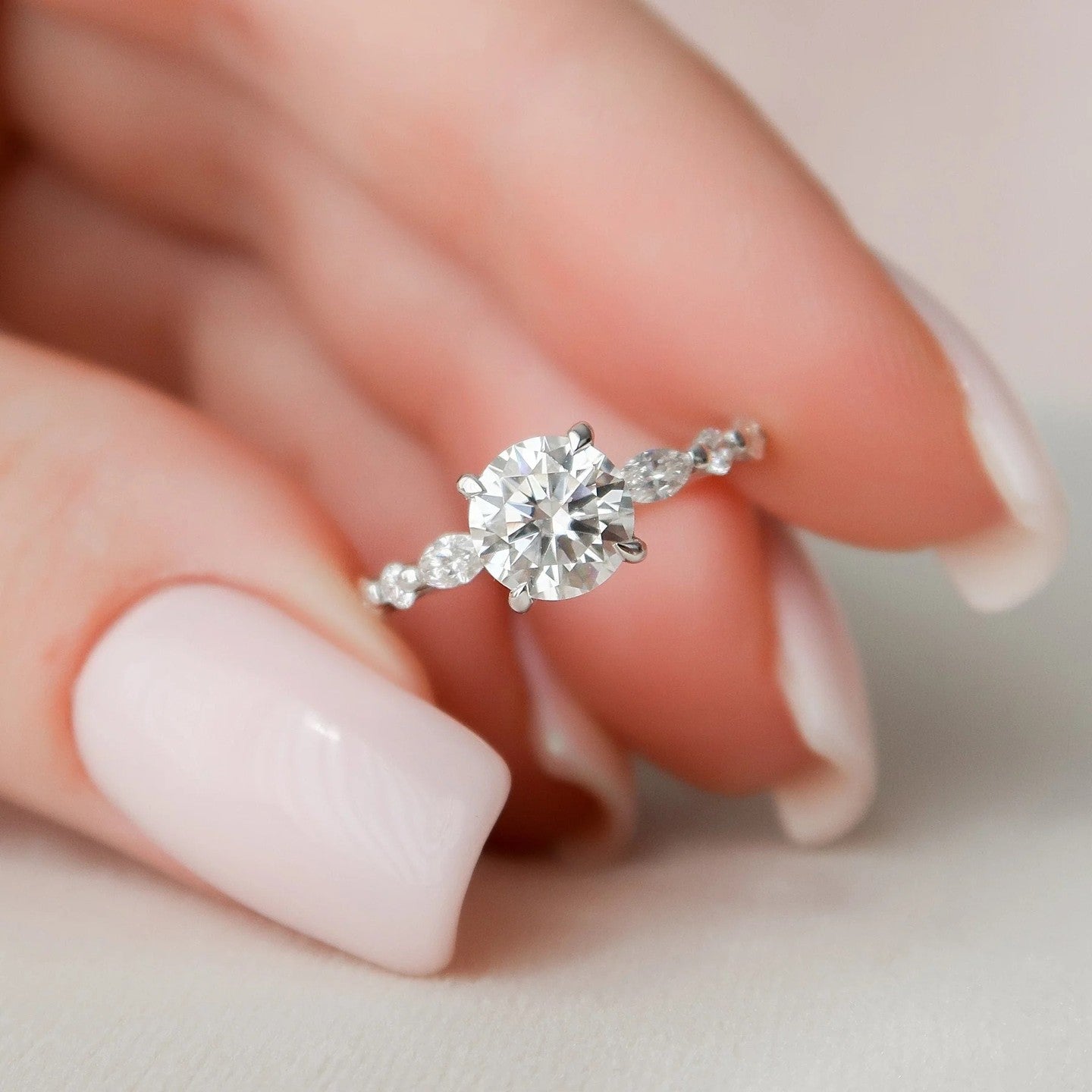 Unique Moissanite Ring