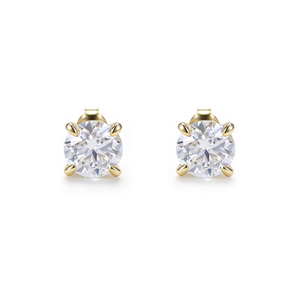 Round Stud Earrings (4CT. Total)