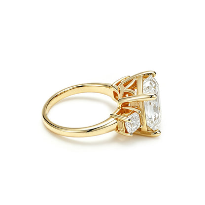 5.00 Carat Asscher Cut Three-Stone Ring
