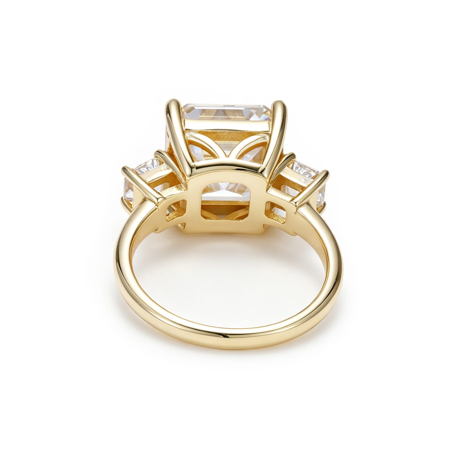 5.00 Carat Asscher Cut Three-Stone Ring