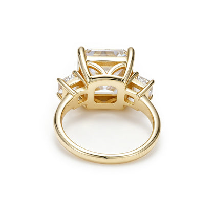 5.00 Carat Asscher Cut Three-Stone Ring