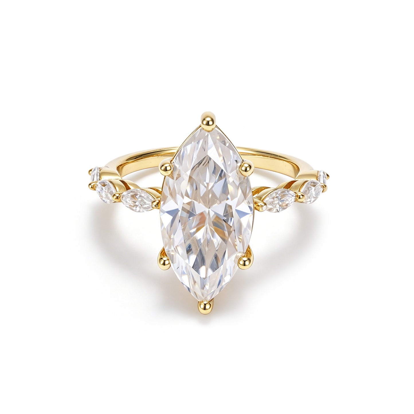 5.00 Carat Marquise Cut Engagement Ring – 8x16mm Center Stone