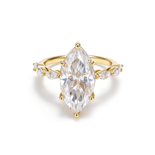 5.00 Carat Marquise Cut Engagement Ring – 8x16mm Center Stone