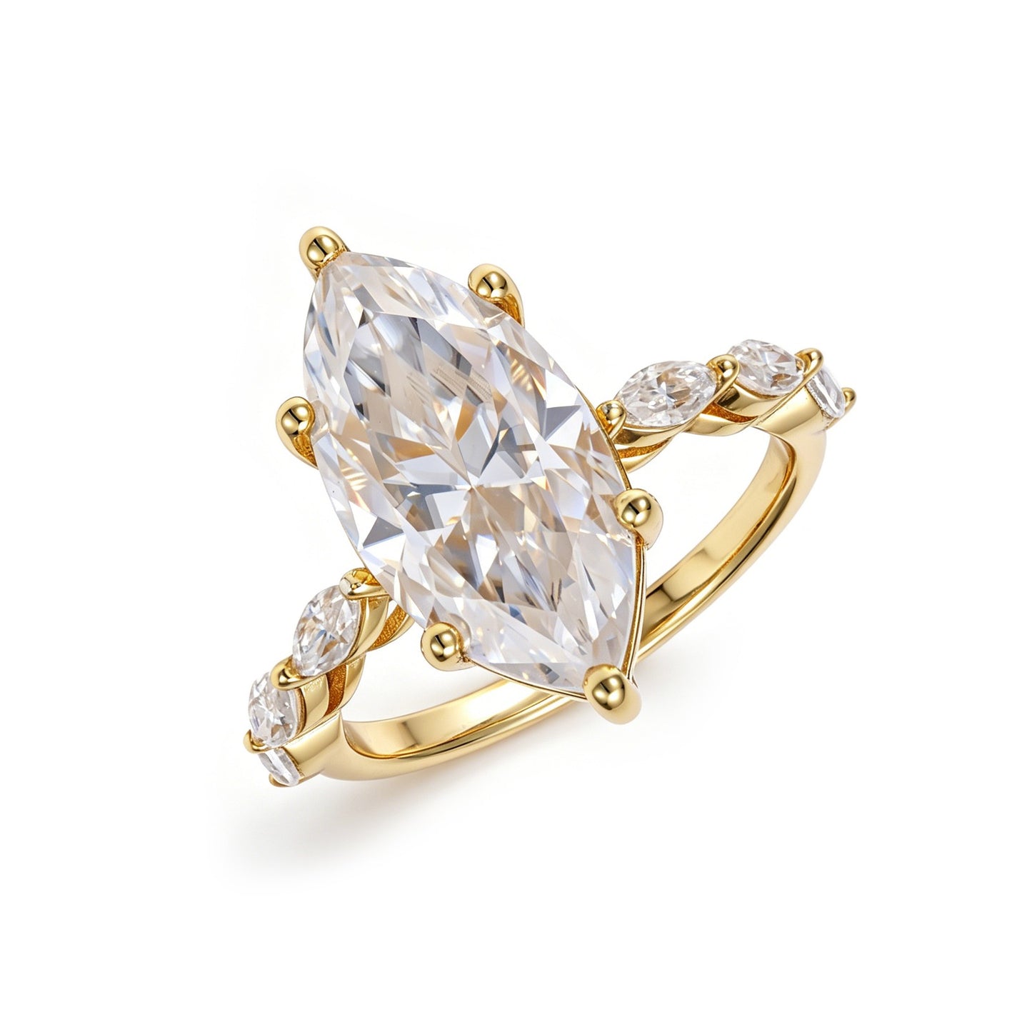 5.00 Carat Marquise Cut Engagement Ring – 8x16mm Center Stone