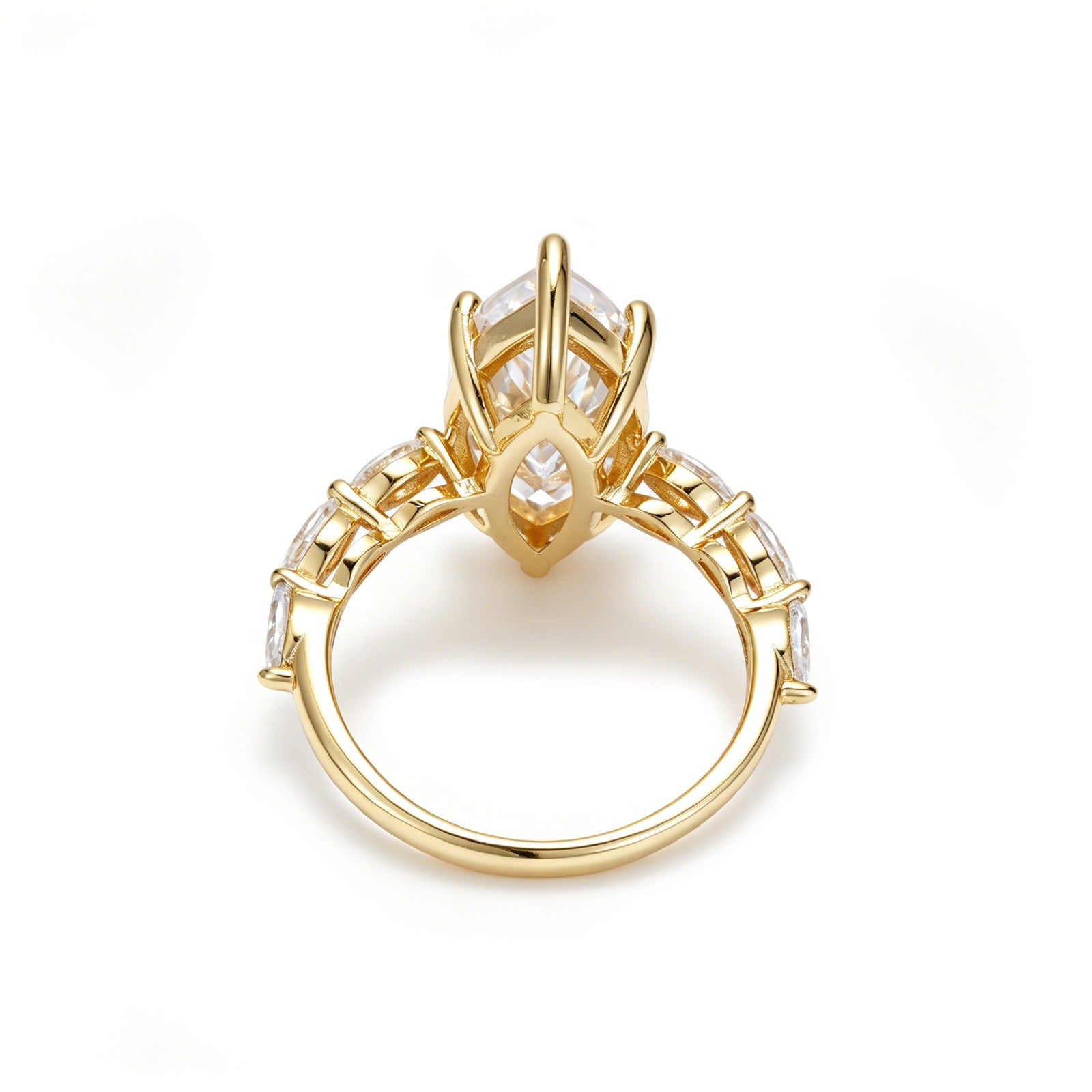5.00 Carat Marquise Cut Engagement Ring – 8x16mm Center Stone – view 3