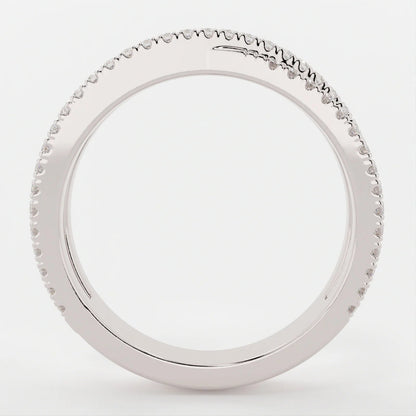 (.6 CT T.W.) Round Cut - Double Band Crossover - Reflections Jewelers