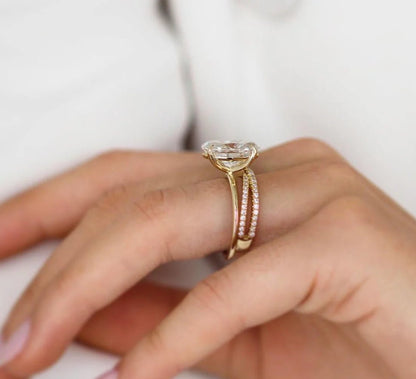 (.6 CT T.W.) Round Cut - Double Band Crossover - Reflections Jewelers