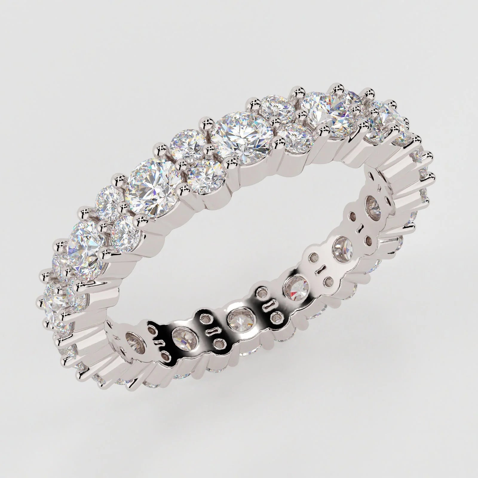  Cluster Pavé Band