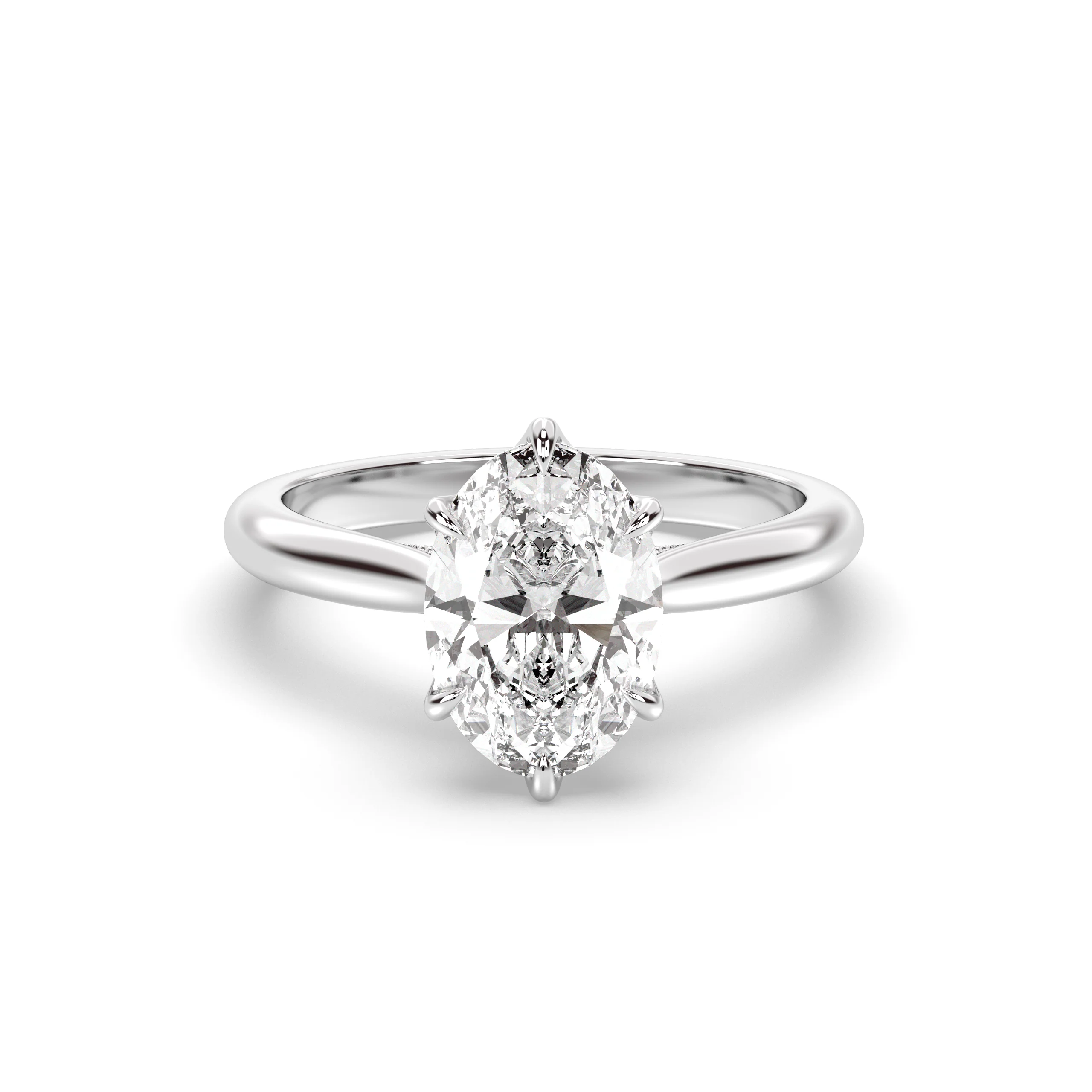 2 Carat Oval Cut with Hidden Accents and Unique Petal Setting – view 8