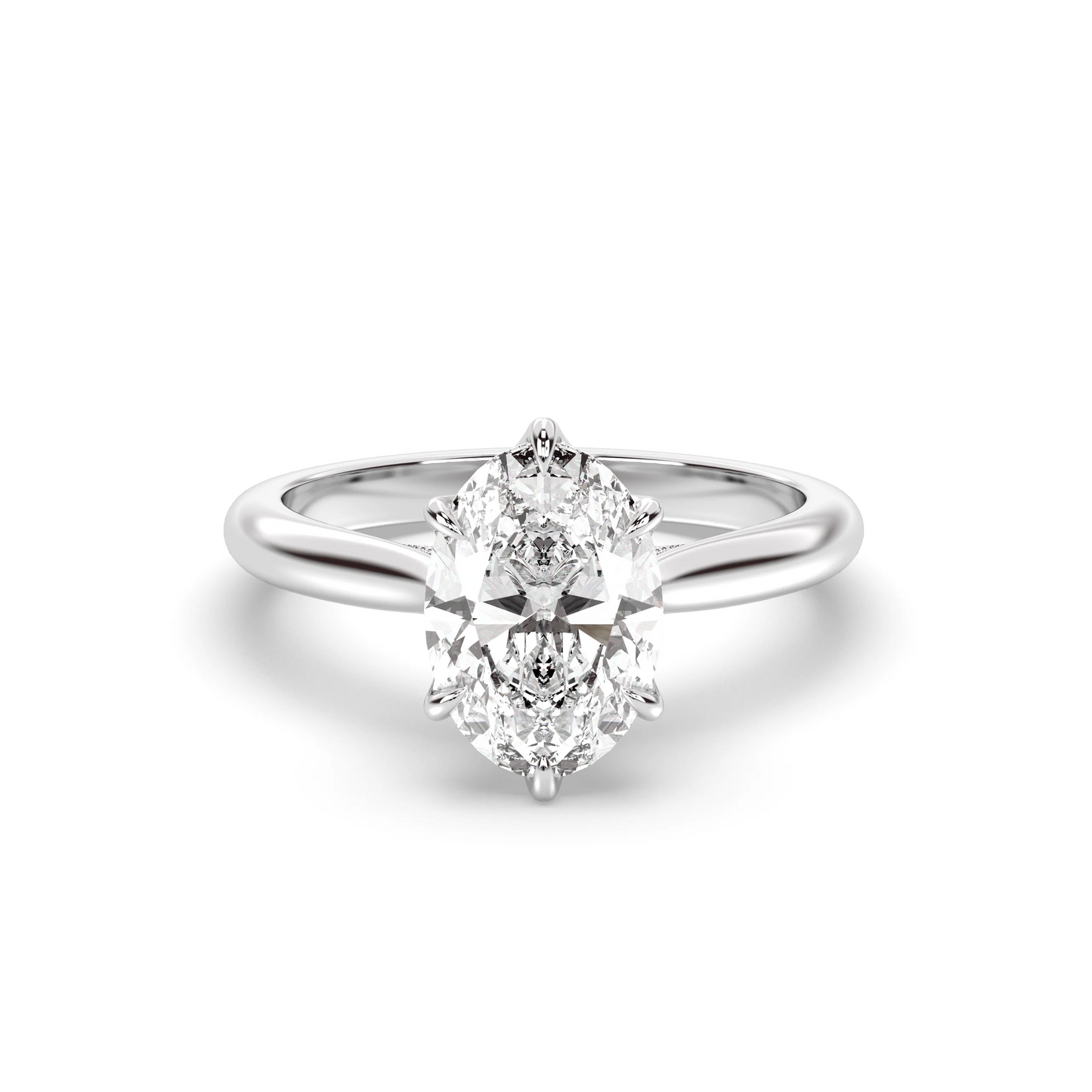 2 Carat Oval Cut with Hidden Accents and Unique Petal Setting