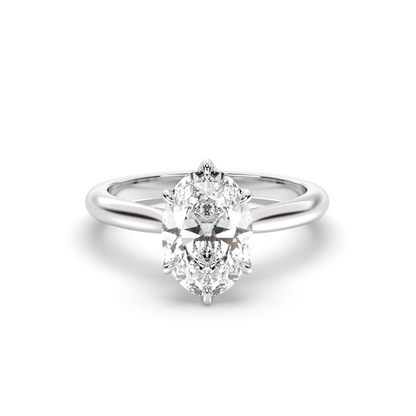 2 Carat Oval Cut with Hidden Accents and Unique Petal Setting