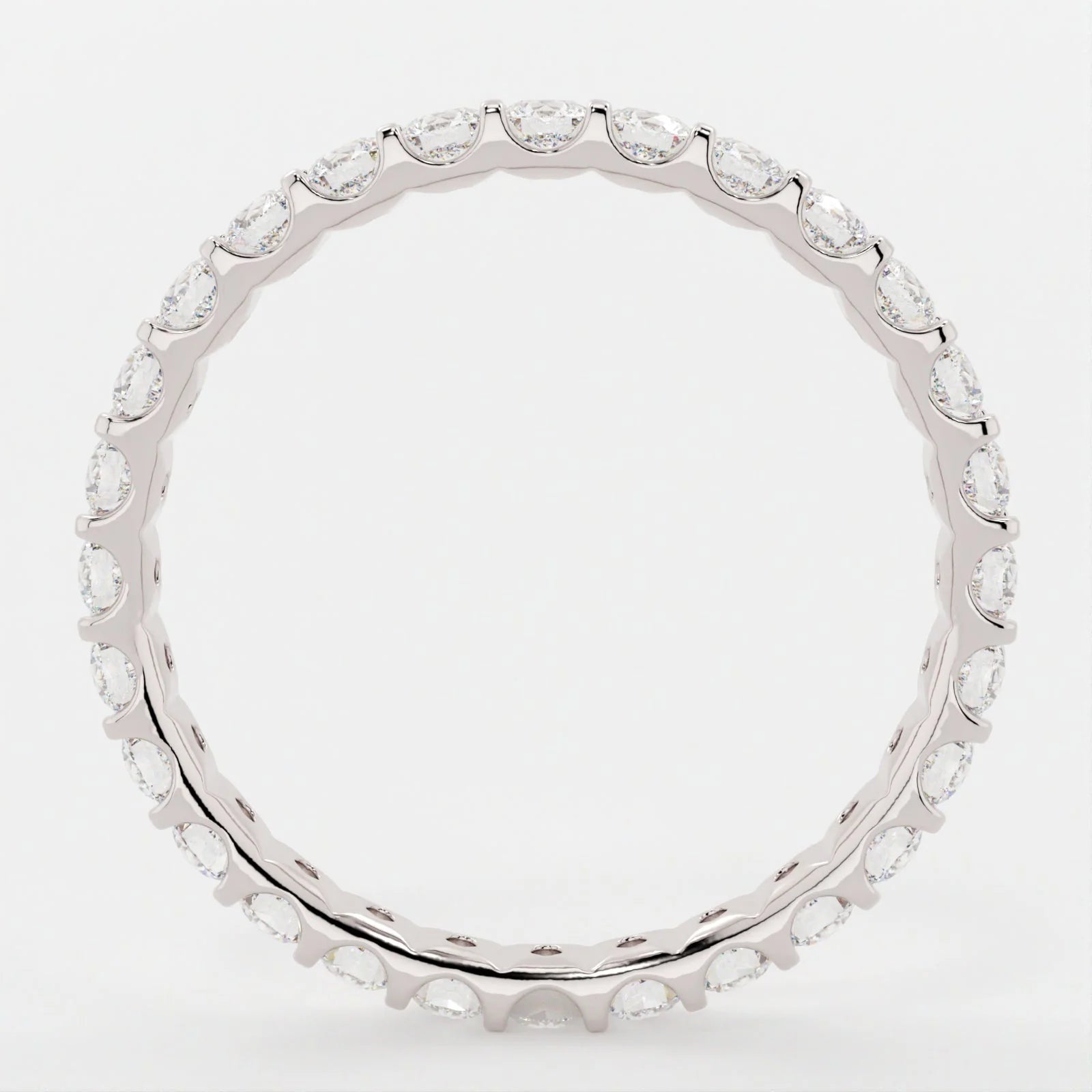 (.8 CT TW) Round Cut - Scallop Edge Pavé Band - Reflections Jewelers